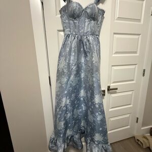 V. Chapman Light Blue Floral Dress